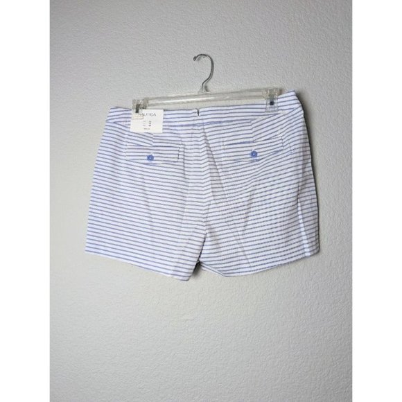 NWT Nautica Blue & White Striped Size 12 Shorts with tie - Picture 2 of 7